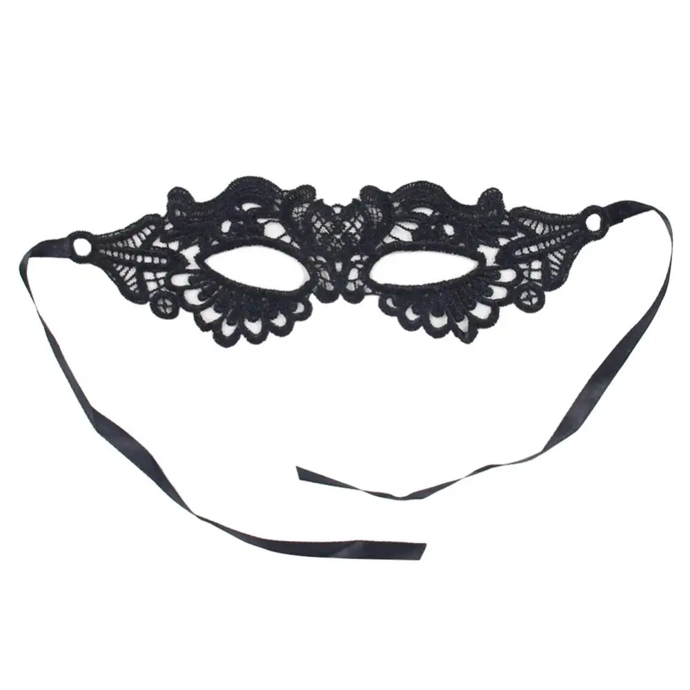 Cosplay Prop Kit - Czarna, seksowna maska na twarz z