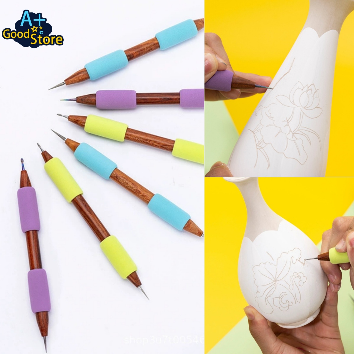 Foam Clay Sculpt - Dwugłowicowe narzędzie do rzeźbienia w ceramice