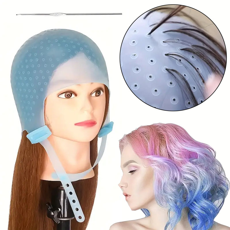 Hair Spray Color - Silikonowa czapka do koloryzacji włosów wielokrotnego